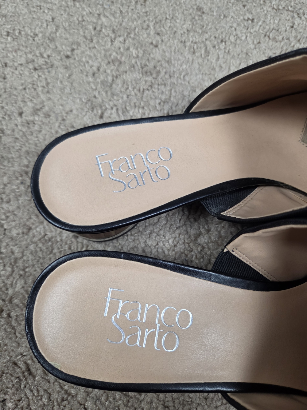 Black Leather Slip-On Women’s Mule - Picture 2 of 6